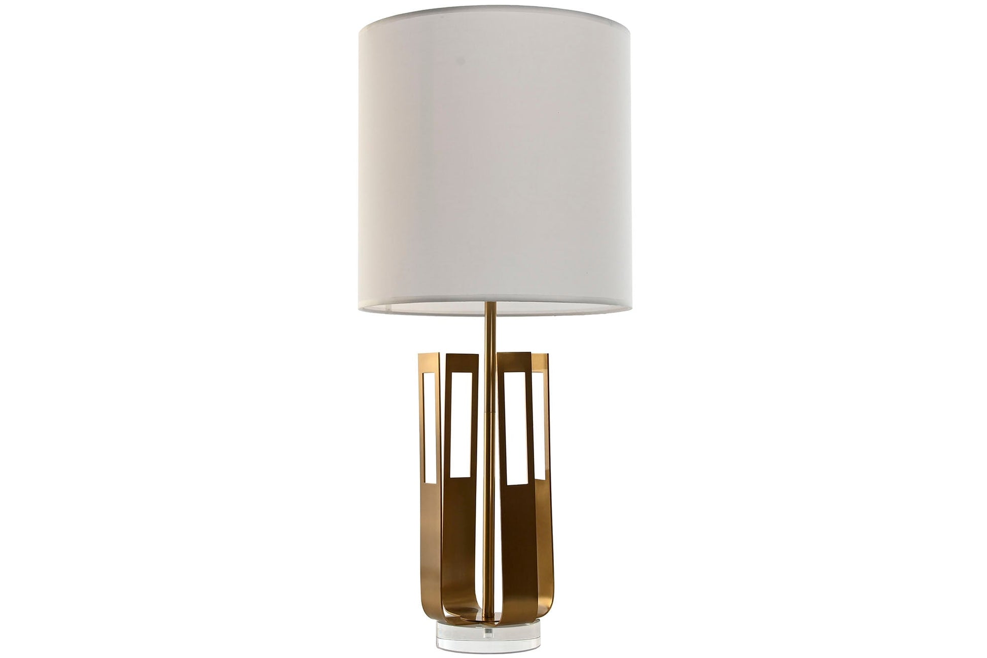 Lampara Sobremesa Hierro Acrilico 35X35X78 Dorado