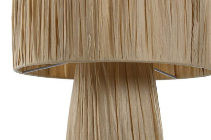 Lampara Sobremesa Rafia Metal 27X27X40 Natural