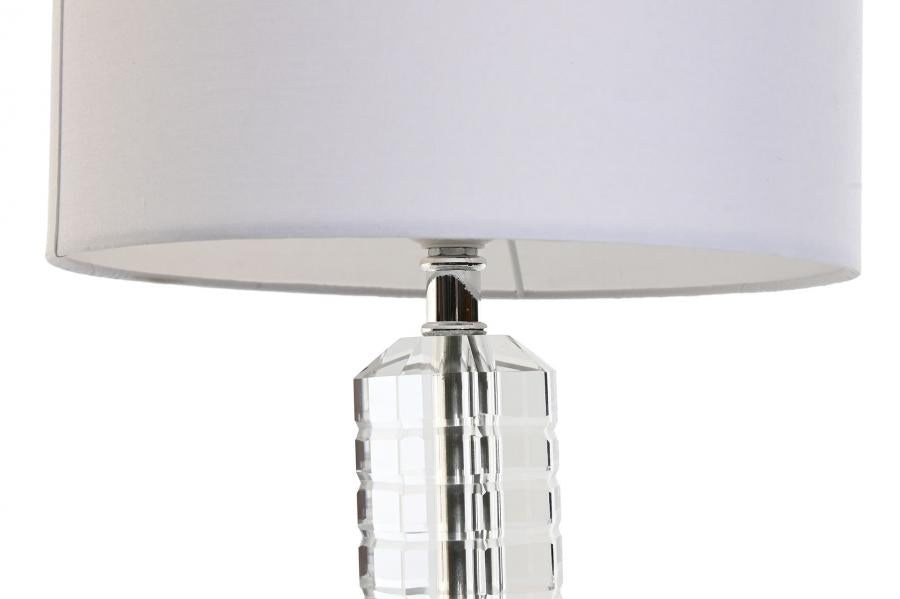 Lampara Sobremesa Cristal Poliester 25X25X42