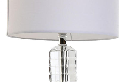 Lampara Sobremesa Cristal Poliester 25X25X42
