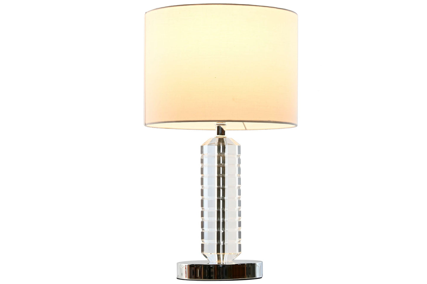 Lampara Sobremesa Cristal Poliester 25X25X42