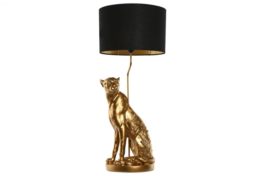 Lampara Sobremesa Resina 33X33X78_5 Leopardo