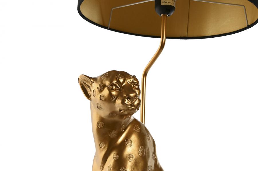 Lampara Sobremesa Resina 33X33X78_5 Leopardo