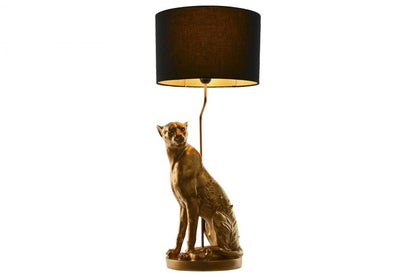 Lampara Sobremesa Resina 33X33X78_5 Leopardo