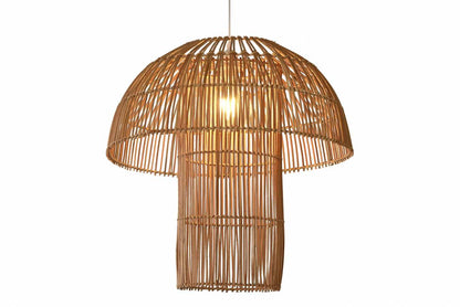 Lampara Techo Ratan 50X50X51 Seta Natural Marron