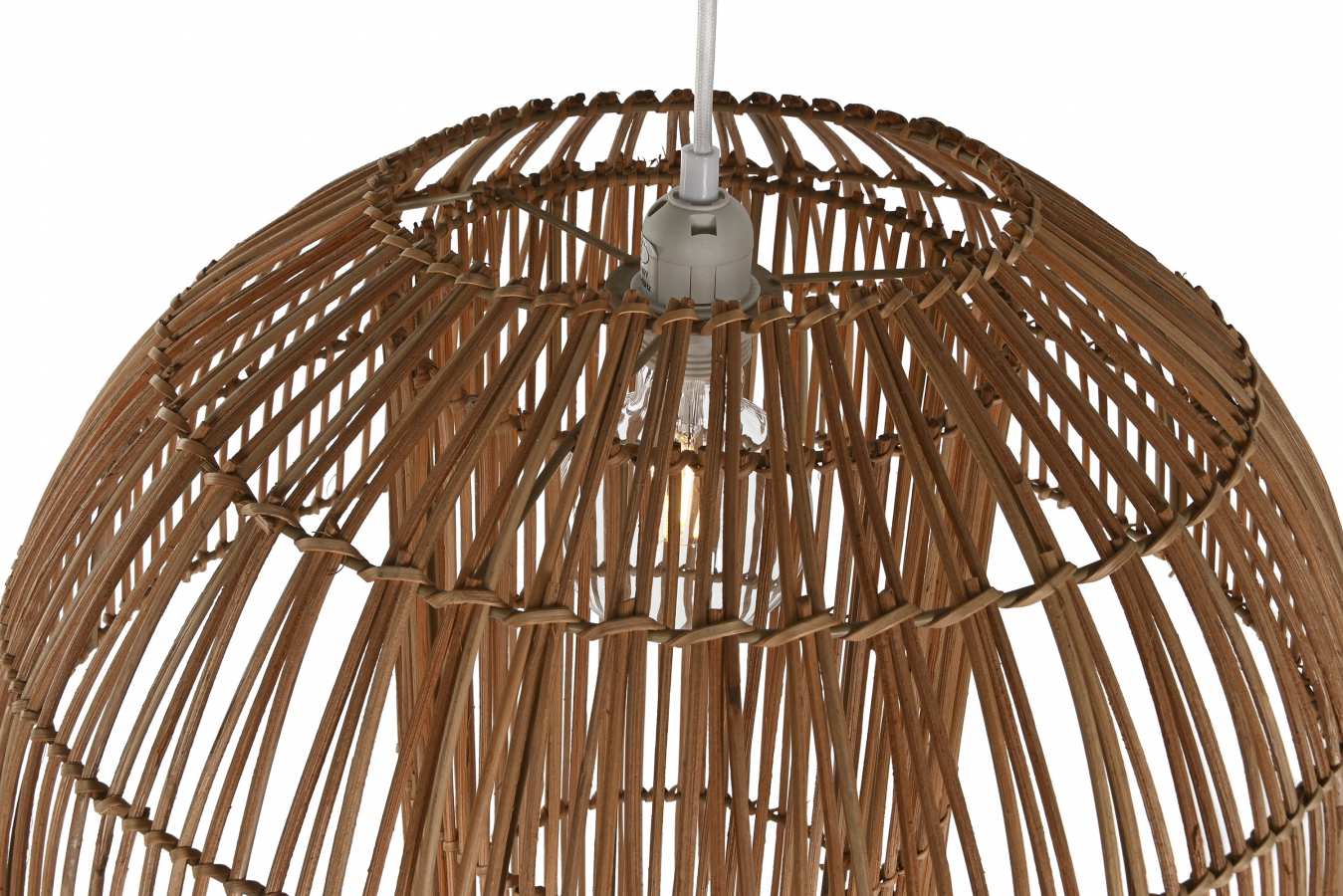 Lampara Techo Ratan 50X50X51 Seta Natural Marron