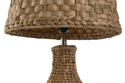 Lampara Sobremesa Fibra Metal 38X38X66 Natural