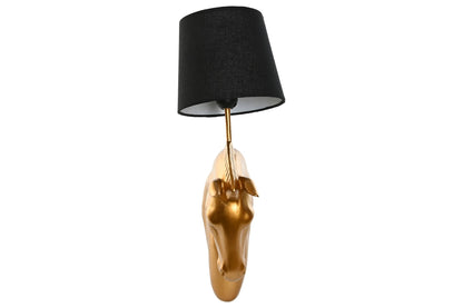 Lampara Aplique Resina 18X21_5X50_5 Caballo Dorado