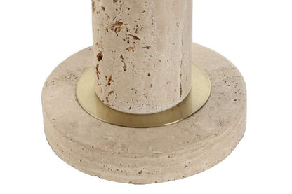 Lampara Sobremesa Marmol Lino 35X35X72 Beige