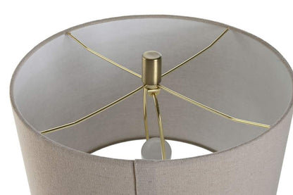 Lampara Sobremesa Marmol Lino 35X35X72 Beige