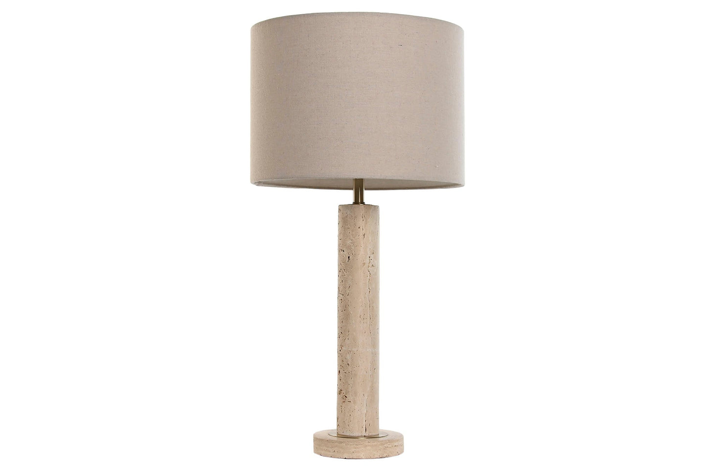Lampara Sobremesa Marmol Lino 35X35X72 Beige