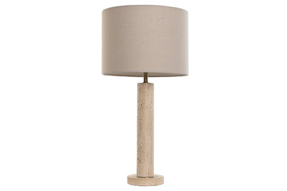 Lampara Sobremesa Marmol Lino 35X35X72 Beige