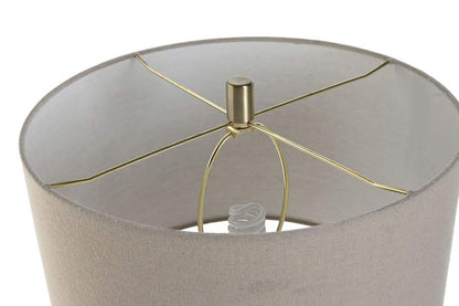 Lampara Sobremesa Marmol Metal 40X40X73_5 Beige