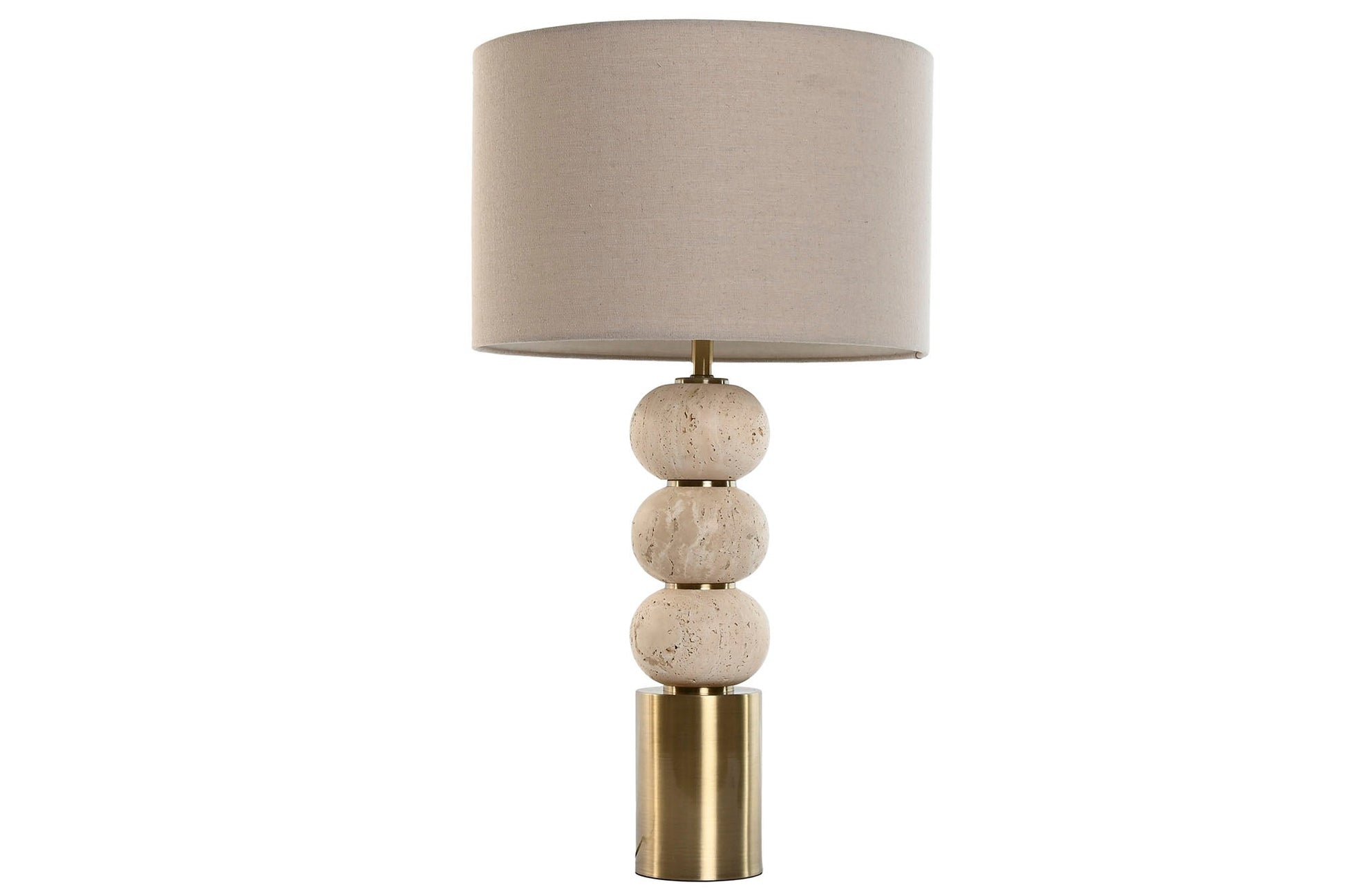 Lampara Sobremesa Marmol Metal 40X40X73_5 Beige