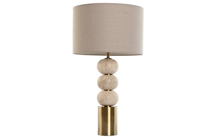 Lampara Sobremesa Marmol Metal 40X40X73_5 Beige