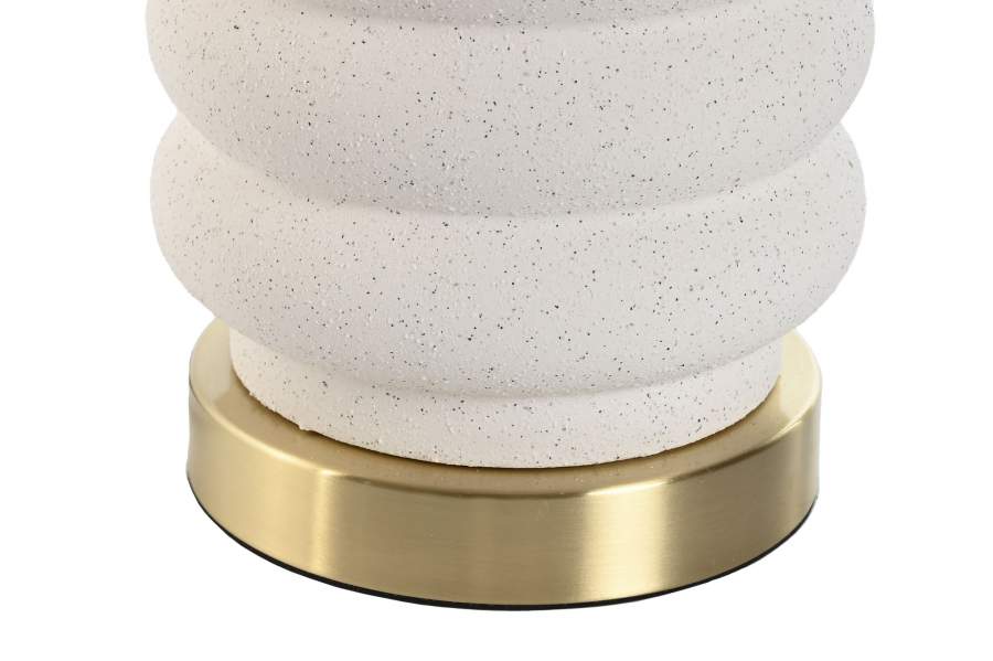 Lampara Sobremesa Marmol Lino 35X35X64 Beige
