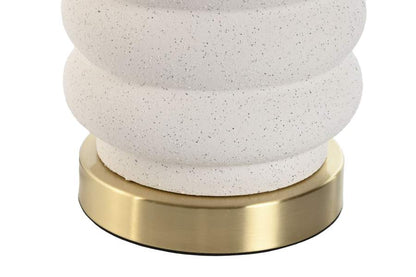 Lampara Sobremesa Marmol Lino 35X35X64 Beige