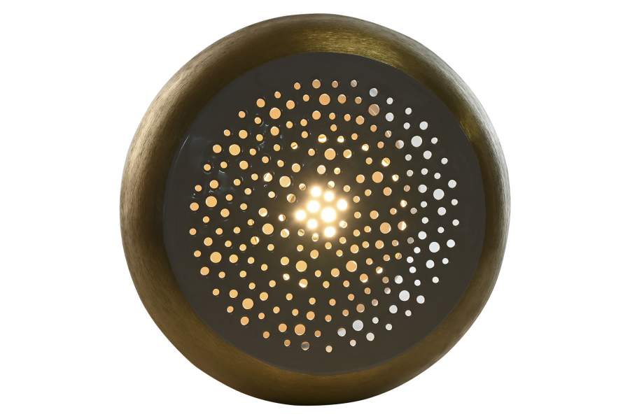 Lampara Sobremesa Metal 36X36X37_5 Gris