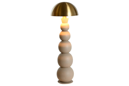 Lampara Pie Metal 31X31X92 Crema