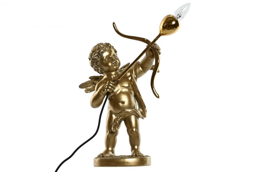 Lampara Sobremesa Resina 31_5X22X47 Cupido Dorado