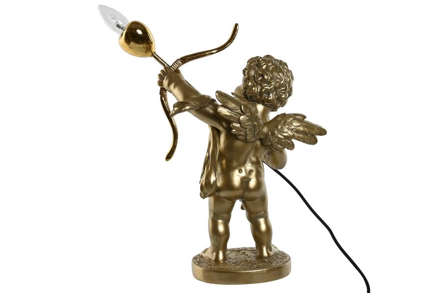 Lampara Sobremesa Resina 31_5X22X47 Cupido Dorado