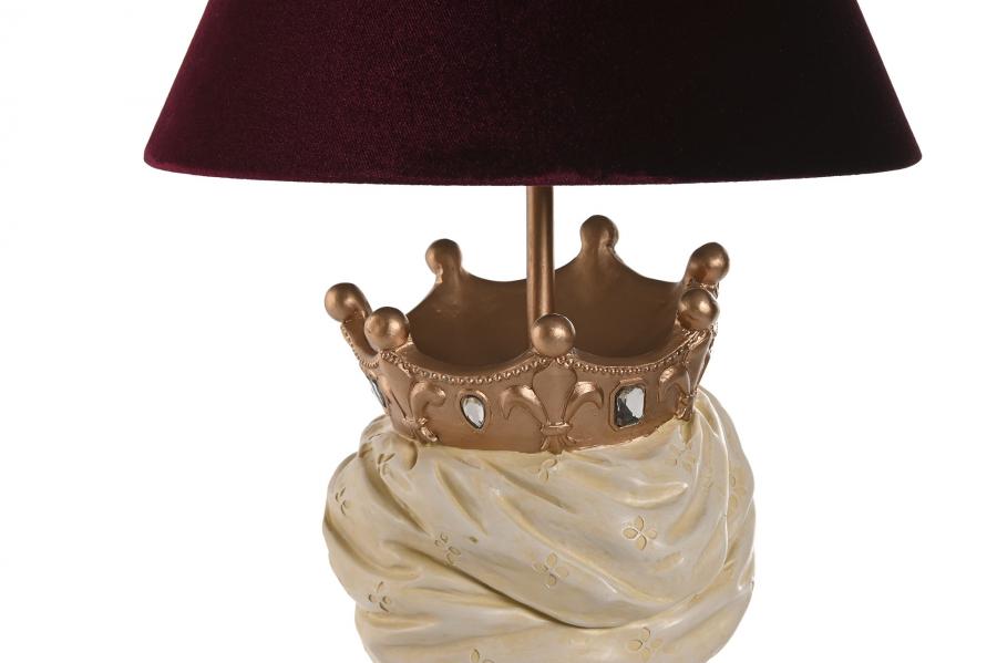 Lampara Sobremesa Resina 26X26X43 Cabeza Siciliana
