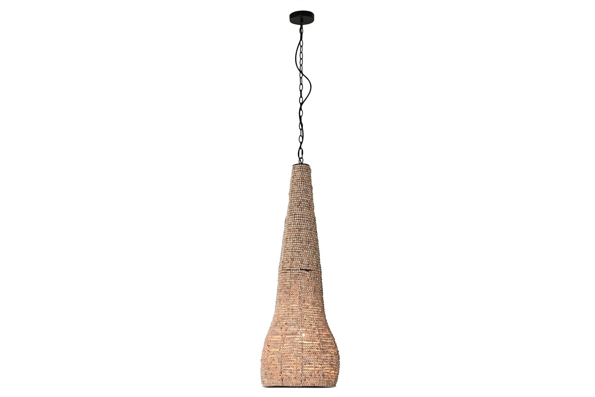 Lampara Techo Madera Metal 36_5X36_5X174_5 Bolas