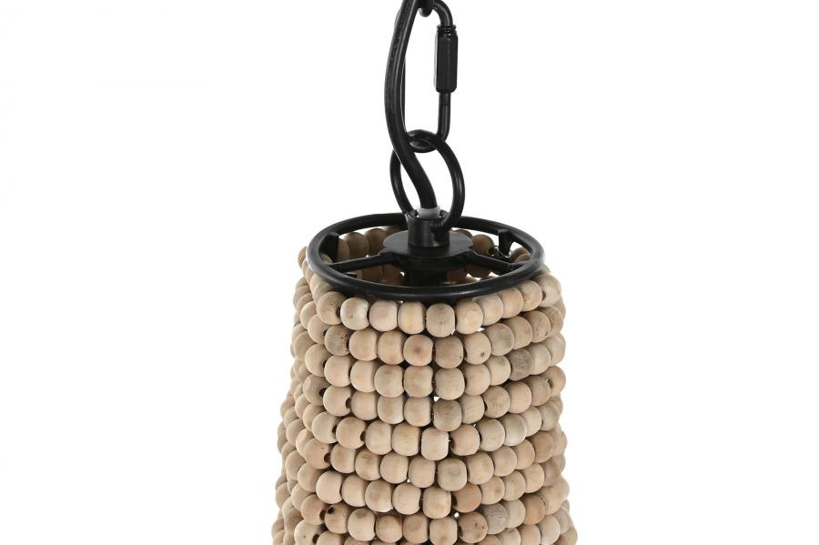 Lampara Techo Madera Metal 36_5X36_5X174_5 Bolas