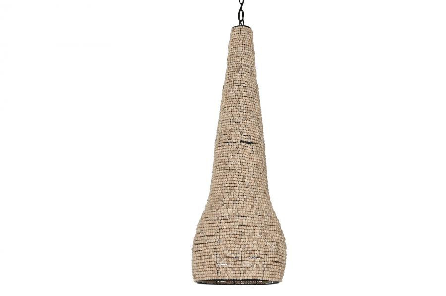 Lampara Techo Madera Metal 36_5X36_5X174_5 Bolas