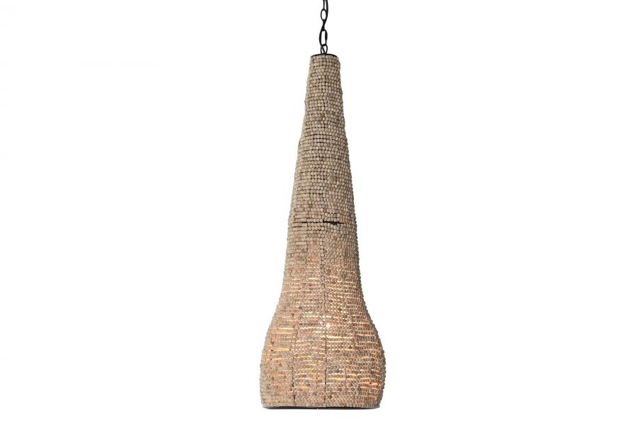 Lampara Techo Madera Metal 36_5X36_5X174_5 Bolas