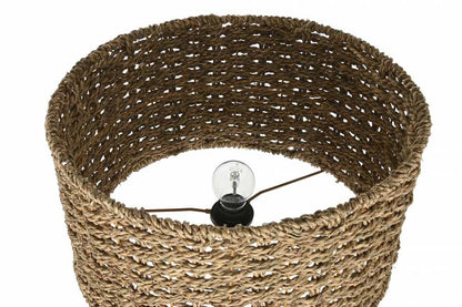 Lampara Pie Metal Fibra 41X41X156 Marron