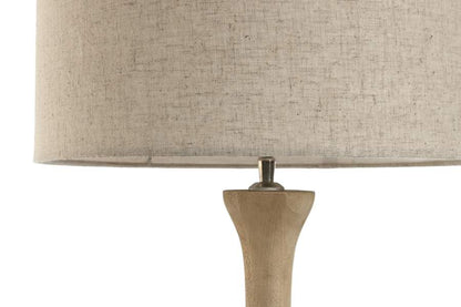 Lampara Sobremesa Mango Algodon 40X40X78 Natural