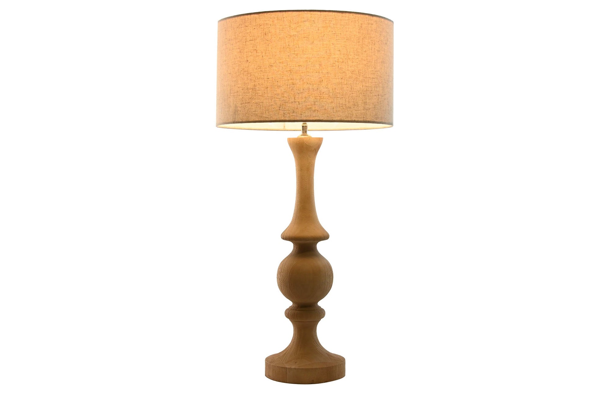 Lampara Sobremesa Mango Algodon 40X40X78 Natural