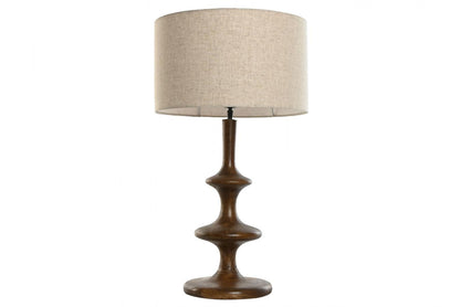 Lampara Sobremesa Mango Algodon 40X40X70 Marron
