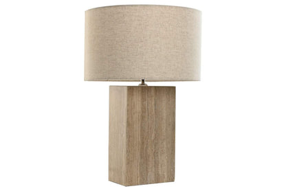 Lampara Sobremesa Marmol Algodon 40X40X59 Beige