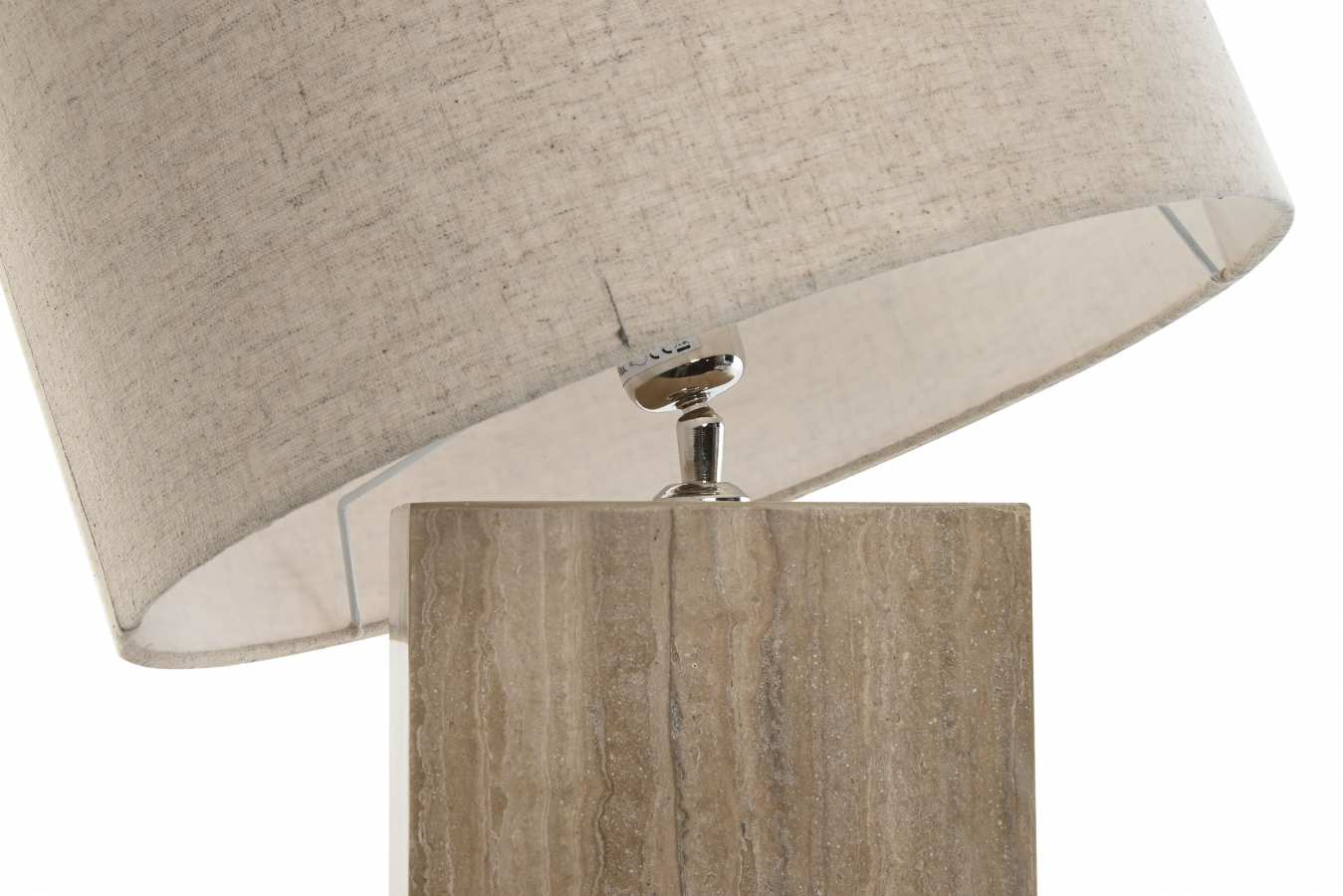 Lampara Sobremesa Marmol Algodon 40X40X59 Beige