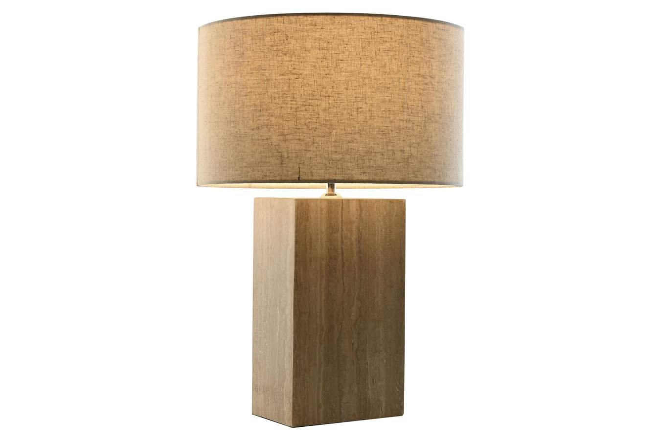 Lampara Sobremesa Marmol Algodon 40X40X59 Beige
