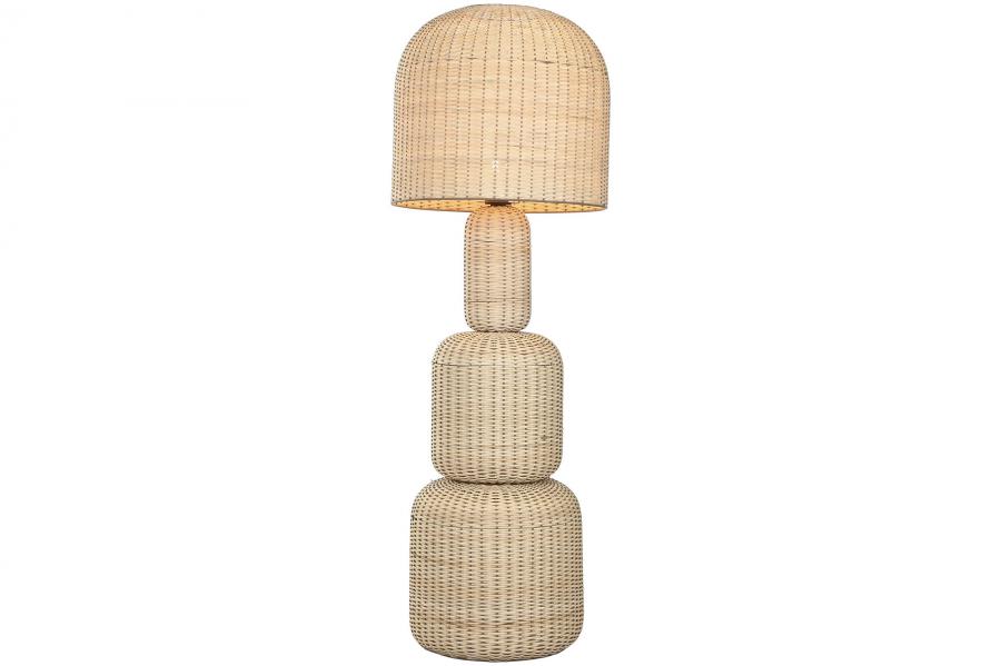 Lampara Pie Ratan 50X50X148 Beige