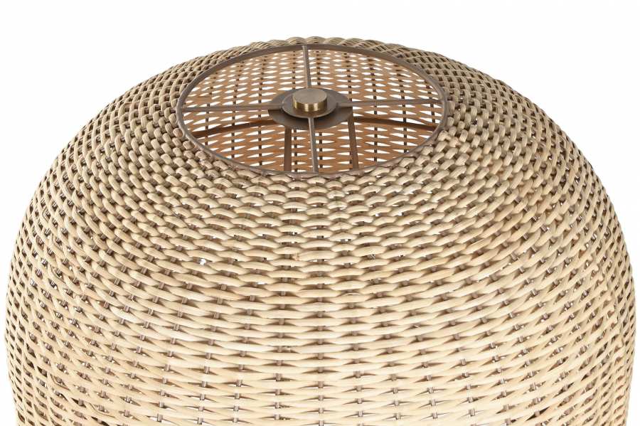 Lampara Pie Ratan 50X50X148 Beige