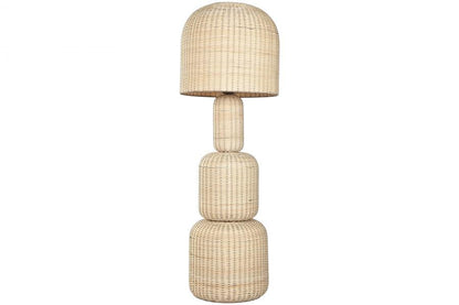 Lampara Pie Ratan 50X50X148 Beige