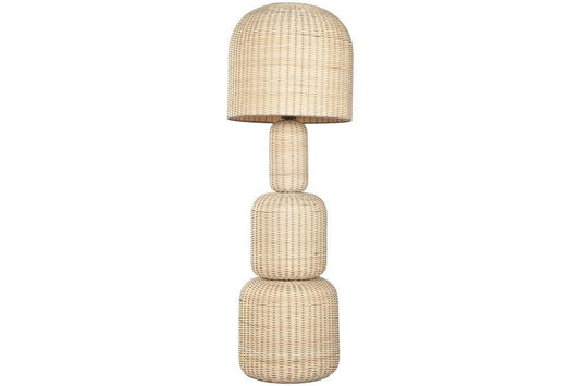 Lampara Pie Ratan 50X50X148 Beige
