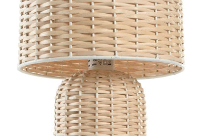 Lampara Sobremesa Ratan 25X25X41 Beige