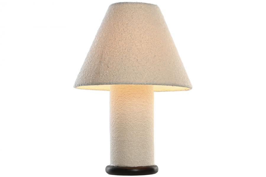 Lampara Sobremesa Metal Poliester 37X37X48 Bucle