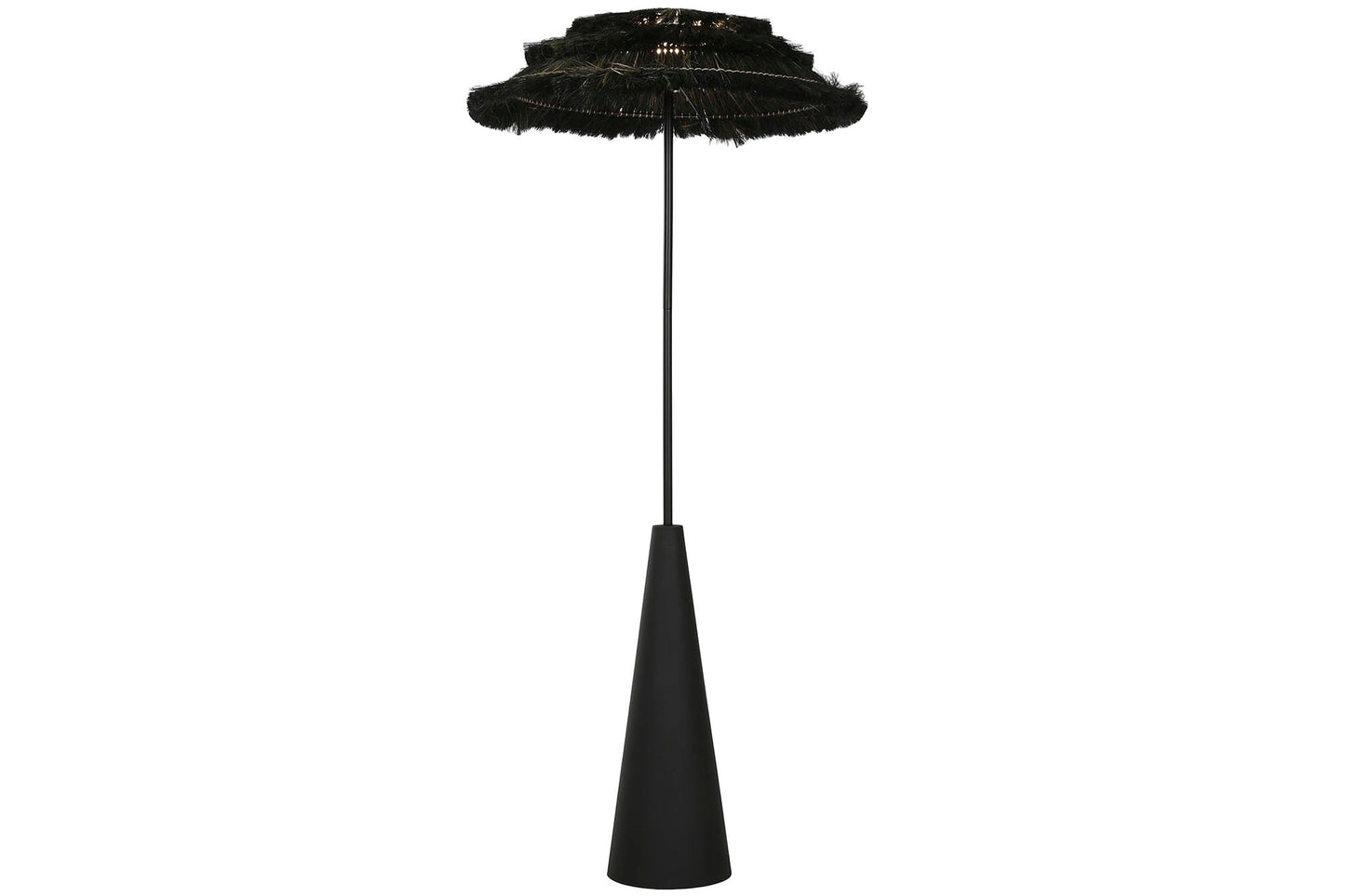 Lampara Pie Metal Fibra 80X80X171 Negro