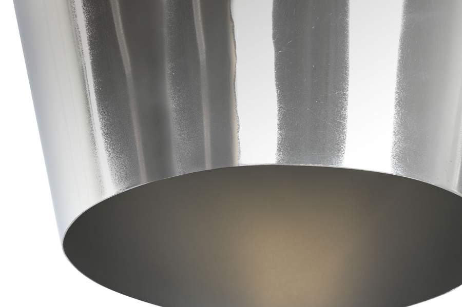 Lampara Techo Metal 35X35X32 Cromado Plateado