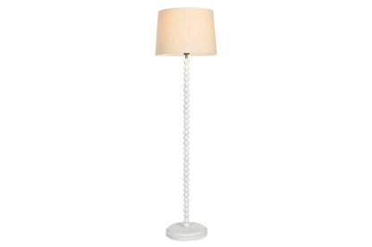 Lampara Pie Metal Mango 40X40X150 Blanco