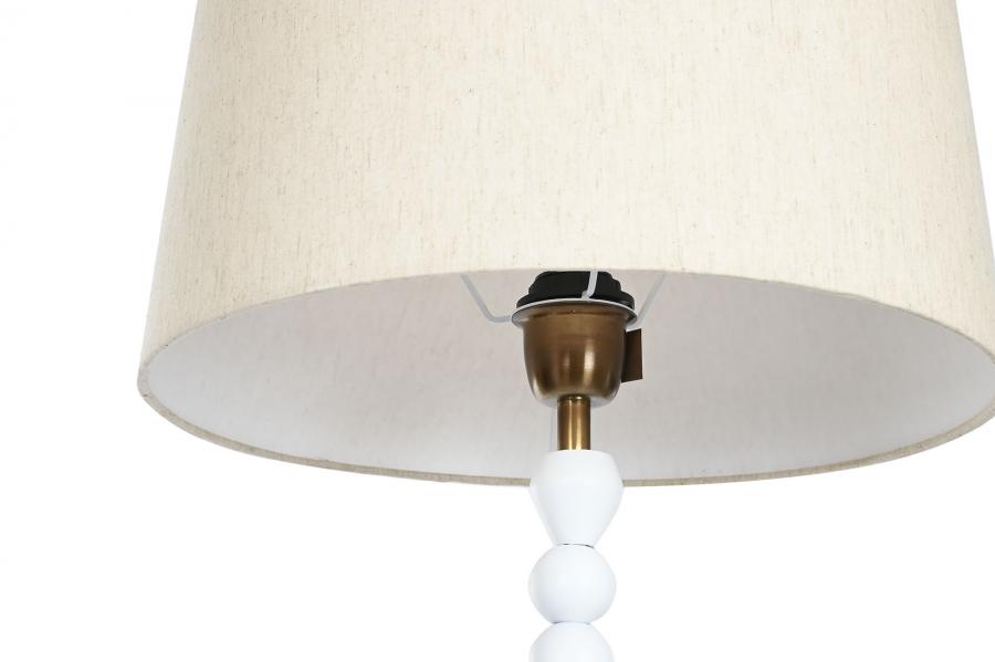 Lampara Pie Metal Mango 40X40X150 Blanco