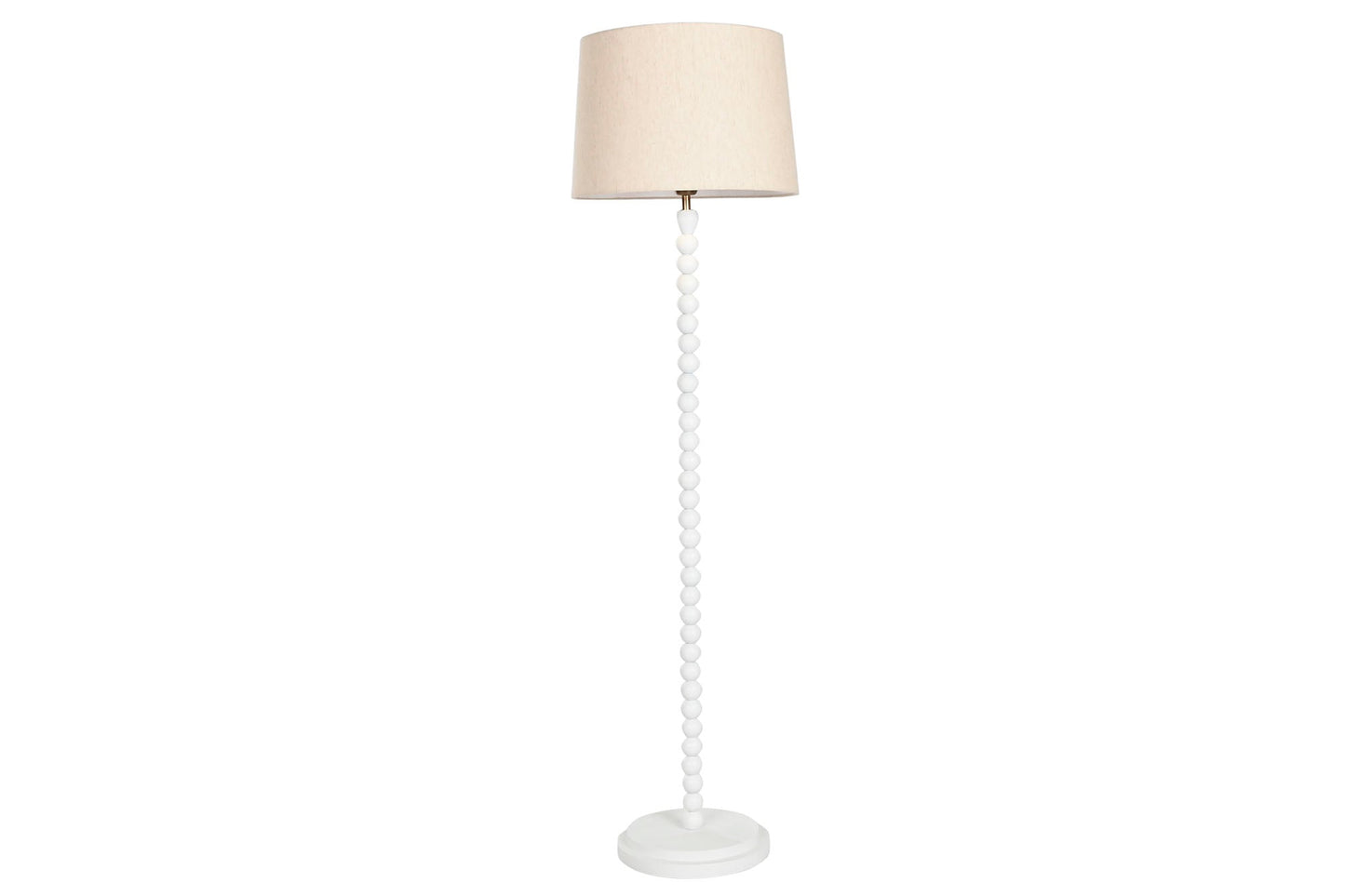 Lampara Pie Metal Mango 40X40X150 Blanco