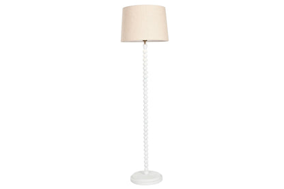 Lampara Pie Metal Mango 40X40X150 Blanco