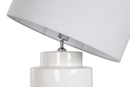 Lampara Pie Ceramica Lino 50X50X139_5 Blanco
